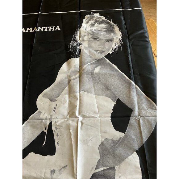 Vintage Black Flag/Banner Silk Wall Tapestry - Samantha Fox - Picture 5 of 10
